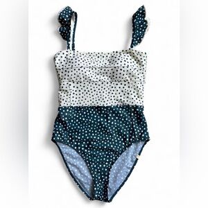Summersalt- Women's Multicolored PaddedPolka Dot One Piece Swim Suit Sz 6 EUC